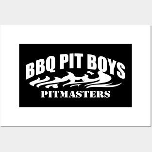 Bbq Pit Boys Pitmasters Official Logohellip White Posters and Art